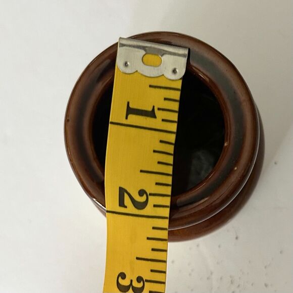 Vintage Brown & White Dipped Christmas Mini Stoneware Crock, 10pc, Farmhouse - Picture 4 of 7